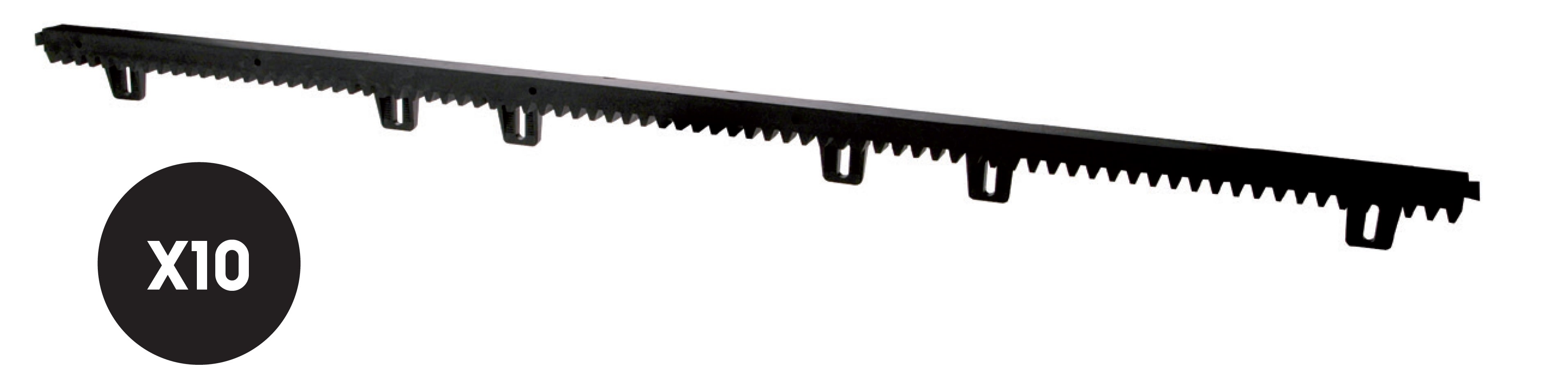 Came - Accessoire Divers Mécanique Lot 10 crémaillères 009CGZP noire visser