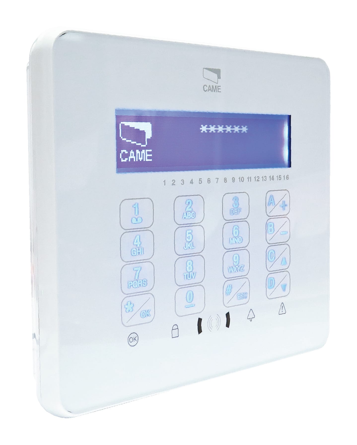 Came - Sécurité (Alarme TVCC) Clavier alarme filaire blanc + 2 E/S