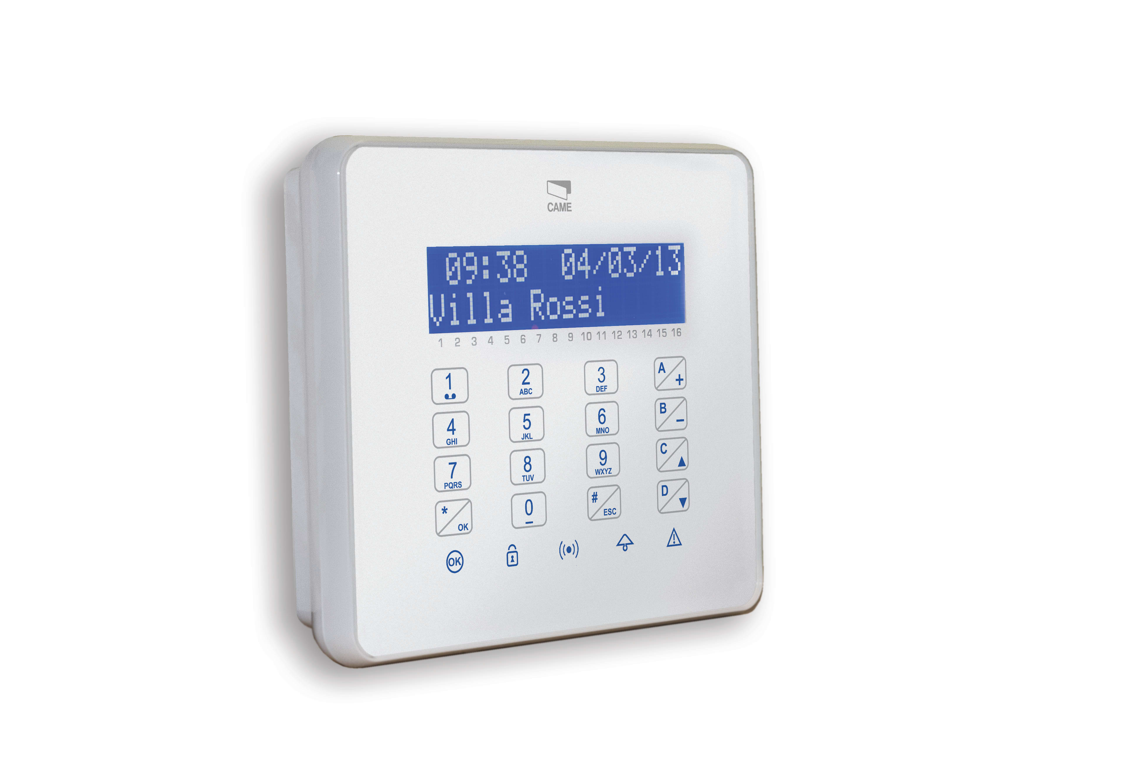 Came - Clavier en saillie radio blanc