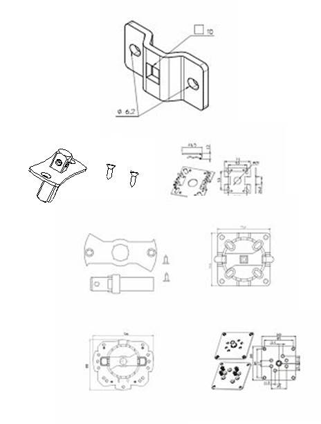 Came - Acc. Divers Mécanique Kit supports universels série 5