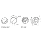 Came - Acc. Divers Adaptateur octogonal 40x0,6mm excentrique 0,9mm