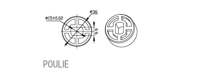 Came - Acc. Divers Mécanique Adaptateur rond 40x2mm
