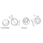 Came - Acc. Divers Adaptateur rond 40x1mm poulie en caoutchouc