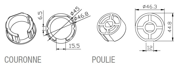 Came - Acc. Divers Mécanique Adaptateur rond 50x1,5mm (YK4106)