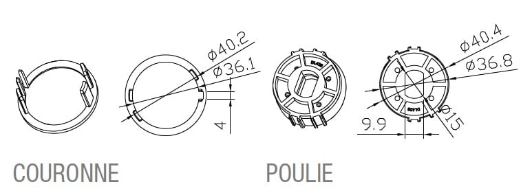 Came - Accessoire Divers Mécanique Adaptateur rond 54x3,5mm