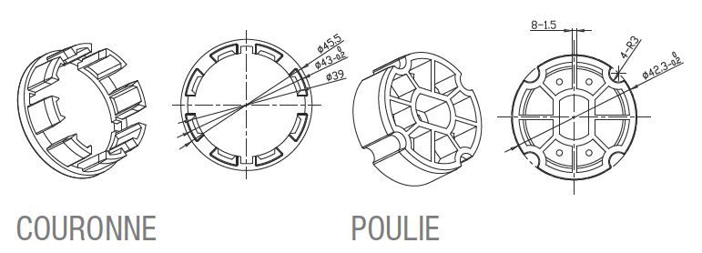Came - Acc. Divers Mécanique Adaptateur pour tuyau ZF 45
