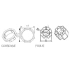 Came - Acc. Divers Mécanique Octogonal 59 x 0,7mm obturateur