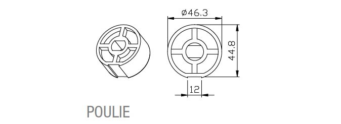 Came - Accessoire Divers Mécanique Adaptateur rond 50x1,5mm V2 (YK5107)