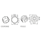 Came - Acc. Divers Adaptateur octogonal 52x0,7mm excentrique 0,6mm