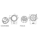 Came - Acc. Divers Adaptateur octogonal 58x0,6mm (étoile )