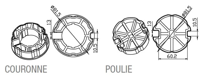 Came - Accessoire Divers Mécanique Adaptateur ogive 85x1,2mm