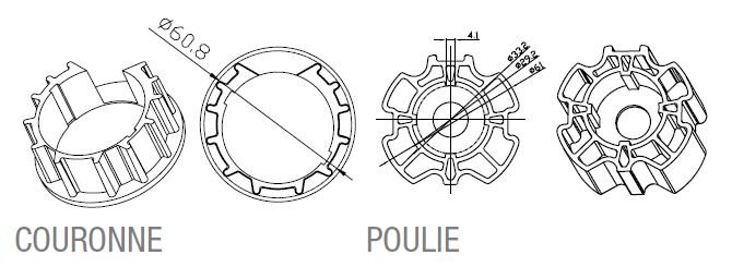 Came - Accessoire Divers Mécanique Adaptateur rond Z. F. 64x1mm obturateur