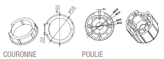 Came - Acc. Divers Adaptateur ogive départ 62x0,6mm obturateur