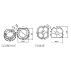 Came - Acc. Divers Mécanique Adaptateur rond Z.F. 80 x 1mm (YK5123)