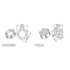 Came - Accessoire Divers Mécanique Adaptateur rond 71x1,5mm excentrique 2mm