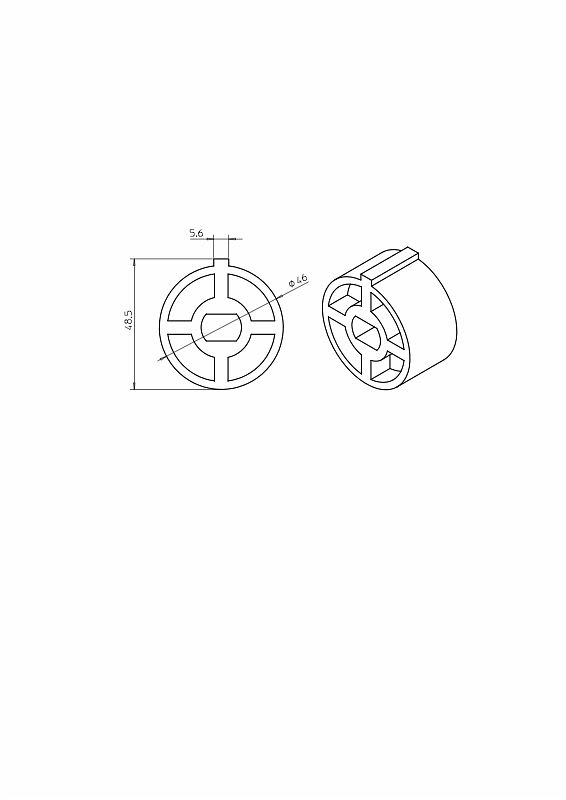 Came - Acc. Divers Mécanique Adaptateur rond 50x1,5mm clavette S