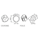 Came - Acc. Divers Mécanique Adaptateur rond 57x1,5mm
