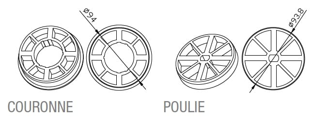 Came - Acc. Divers Mécanique Adaptateur rond 101,9 x 3,5mm