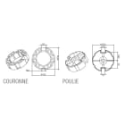 Came - Accessoire Divers Mécanique Adaptateur ogive 78x1,5mm logement 13x13mm