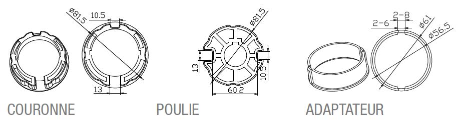 Came - Adaptateur ogive 85 x 1mm