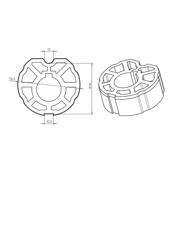 Came - Accessoire Divers Mécanique Adaptateur ogive inclinée 80mm (YK6114)
