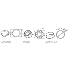 Came - Accessoire Divers Mécanique Adaptateur octogonal 70 x 1mm