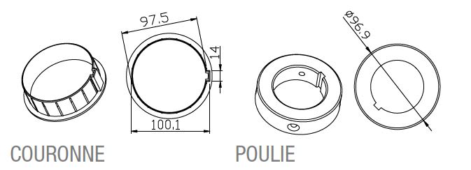 Came - Accessoire Divers Mécanique Adaptateur rond 102x2mm