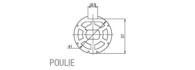 Came - Acc. Divers Mécanique Roue pour tube Ø43