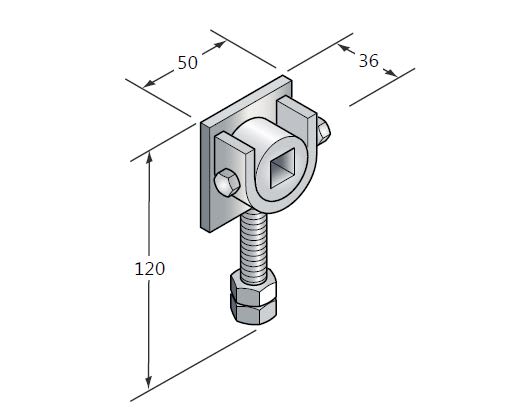 Came - Accessoire Divers Mécanique Support à vis M12 avec douille Q16