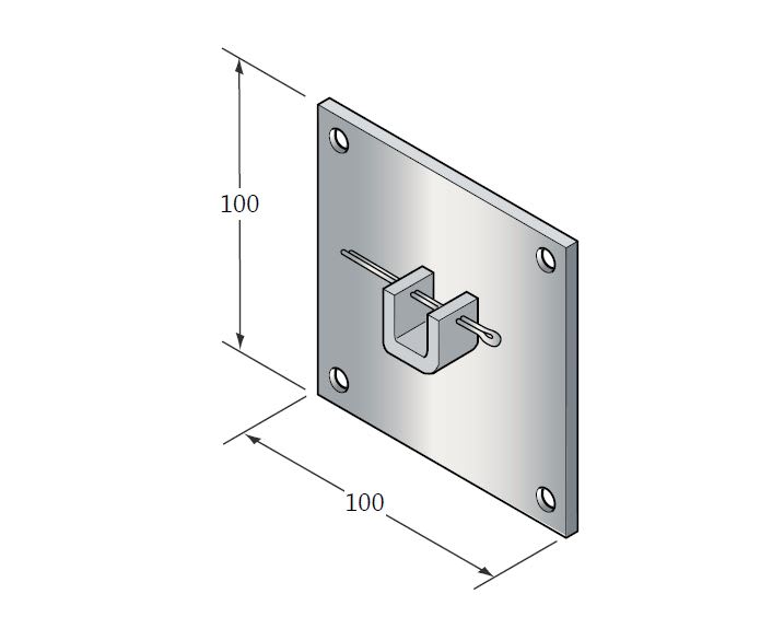 Came - Acc. Divers Mécanique Support 100x100mm avec selle Q10