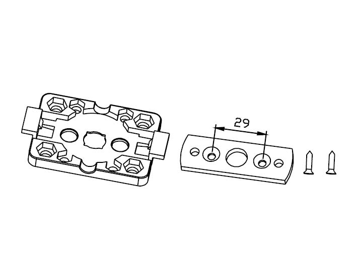Came - Accessoire Divers Mécanique Plaque clips châssis 50 x 68