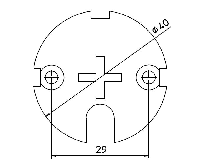 Came - Accessoire Divers Mécanique Plaque empreinte croix