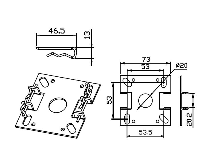 Came - Accessoire Divers Mécanique Support mural MO5 max. 30Nm