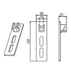 Came - Acc. Divers Mécanique Support réglable double fente selle Q10