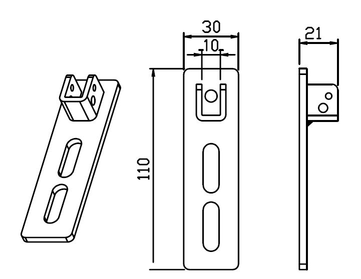 Came - Accessoire Divers Mécanique Support réglable double fente selle Q10
