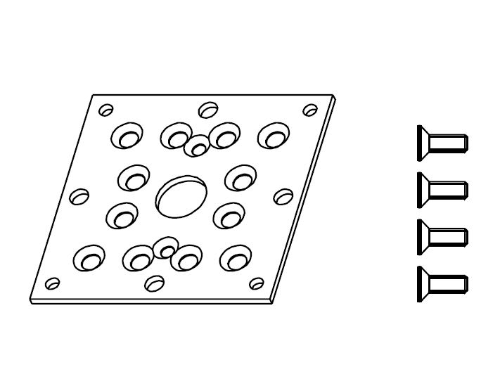 Came - Acc. Divers Mécanique Plaque multitrou pour MOM5 et MO6