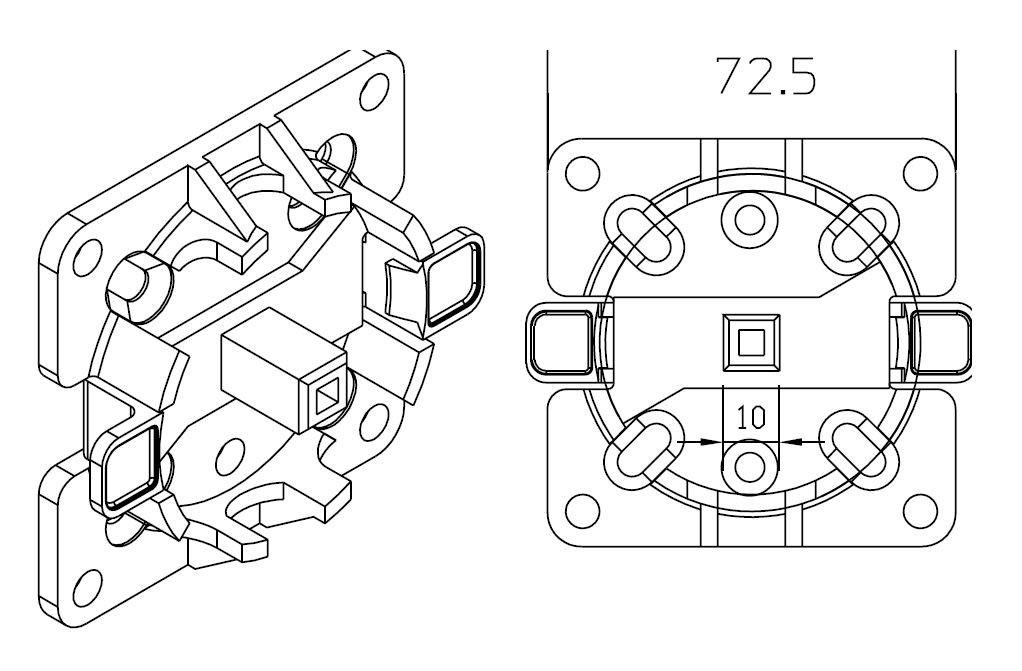 Came - Acc. Divers Mécanique Support rapiMO5 cheville Q10 max. 30Nm