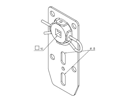 Came - Accessoire Divers Mécanique Support réglable douille Q10