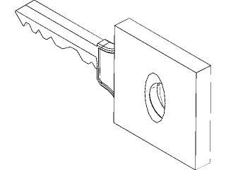 Came - Pièce Détachée Sélecteur De Commande Clé non ouvrée droite SET-J