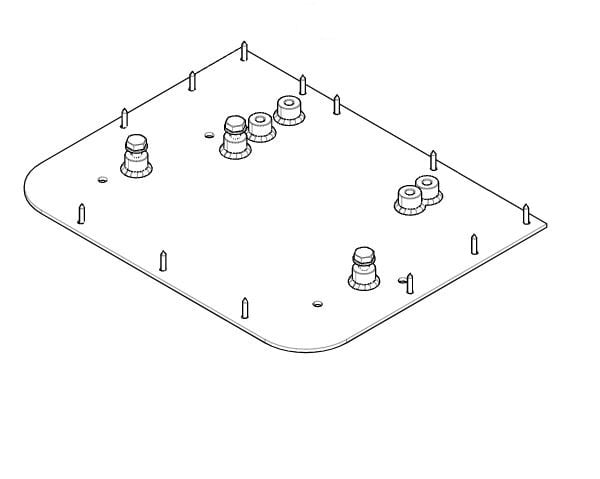 Came - Pièce Détachée Battant Base de caisse - FROG-J