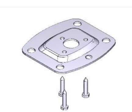 Came - Pièce Détachée Base colonnette DIR-LN noire 52 x 38 mm