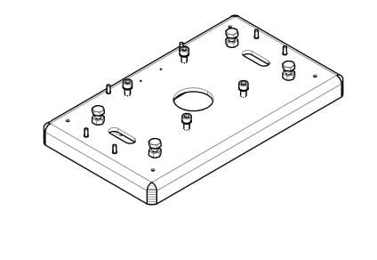 Came - Pièce Détachée Coulissant Base d'ancrage Motoréducteur BY1500T (RIY061)