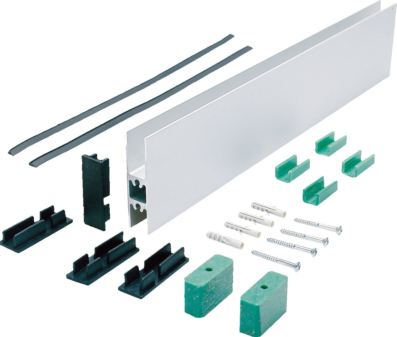 Came - Profil inférieur vantail verre L=2000mm