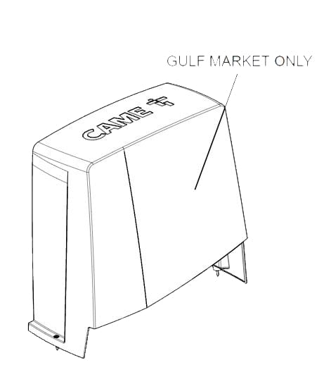 Came - Pièce Détachée Coulissant Couvercle gris BKV RAL7040