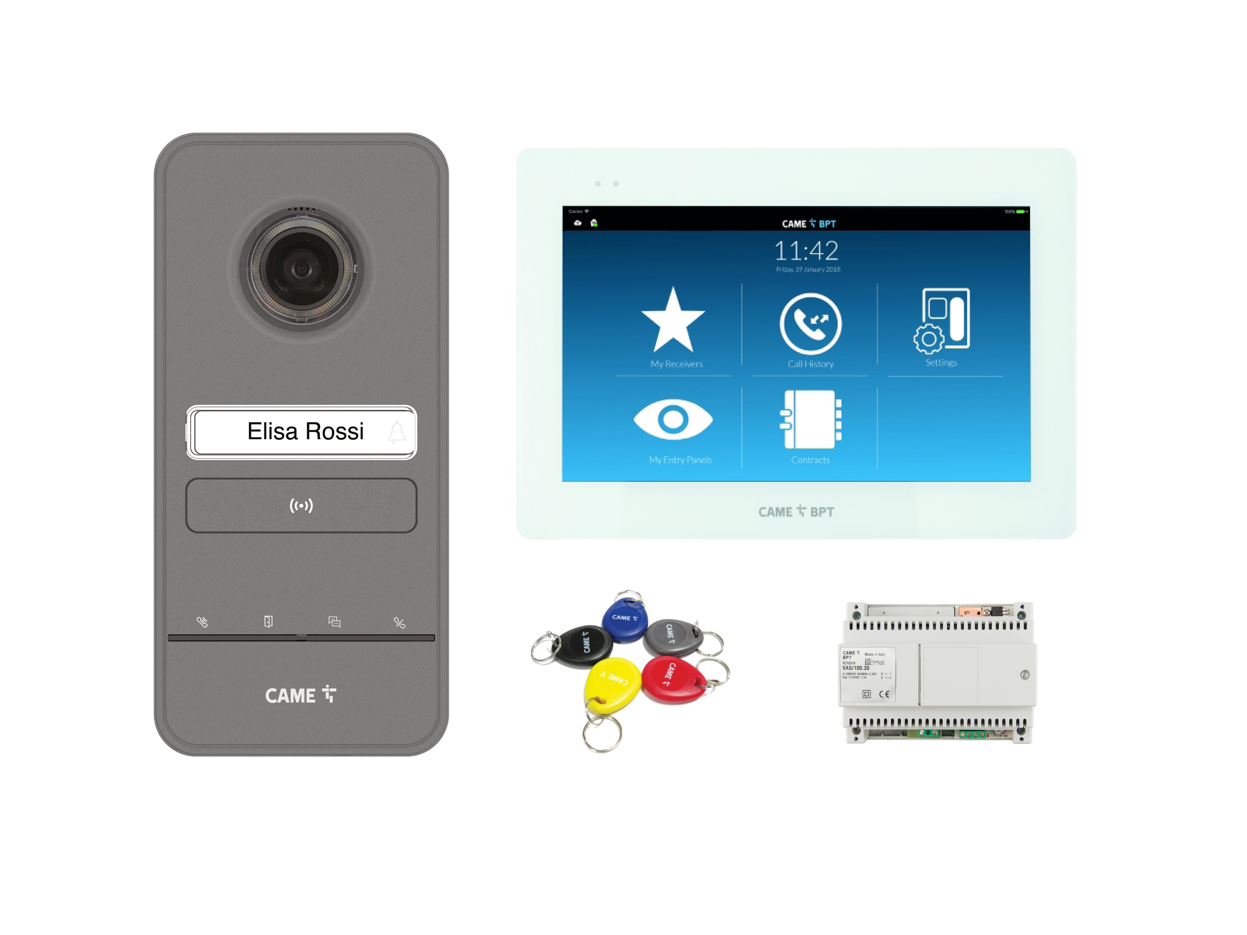 Came - Interphonie Bus X1 X2 XTS7BFLHSVKIT-KIT V. MONO. XTS7BF+LHS PLUS Alimentation