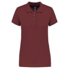 VEPRO - POLO LIE DE VIN COUPE FEMME MANCHES COURTES EMBALLE T XXL