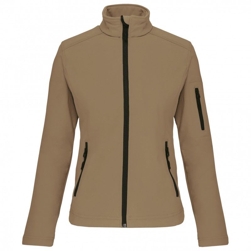 VEPRO - Veste de travail Softshell pour Femme CAMEL T.L