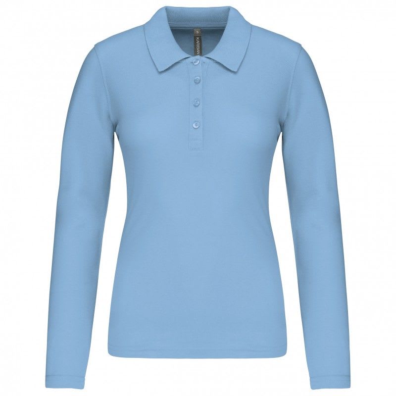 VEPRO - POLO BLEU CIEL COUPE FEMME MANCHES LONGUES EMBALLE T XXL