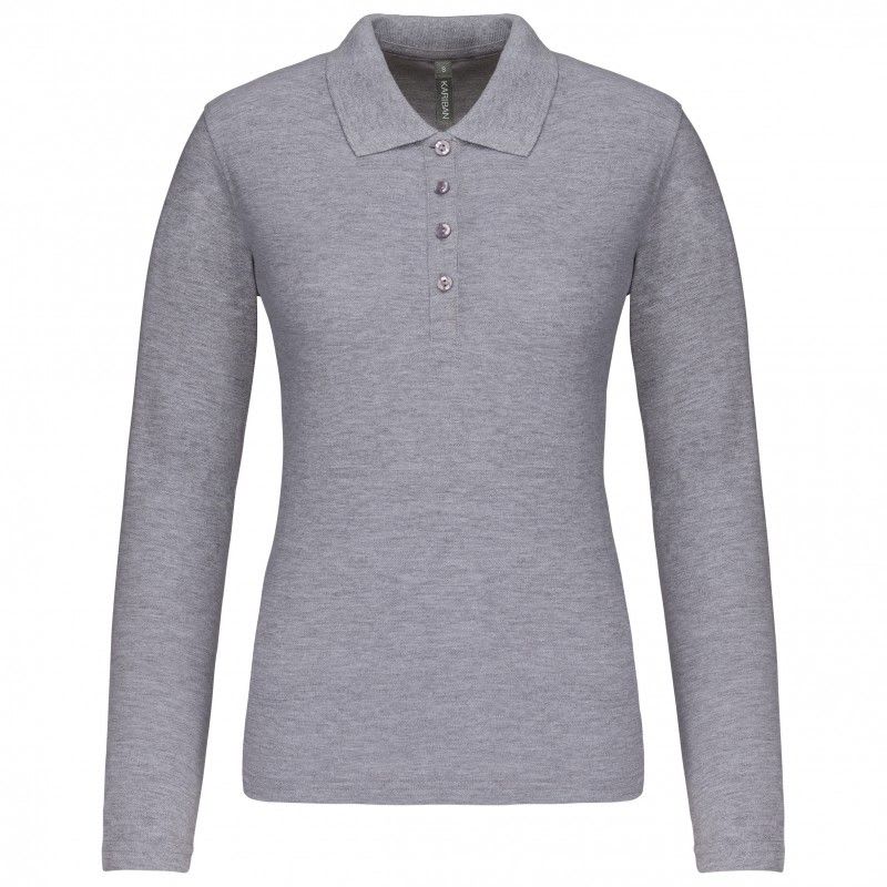 VEPRO - POLO GRIS COUPE FEMME MANCHES LONGUES EMBALLE T L