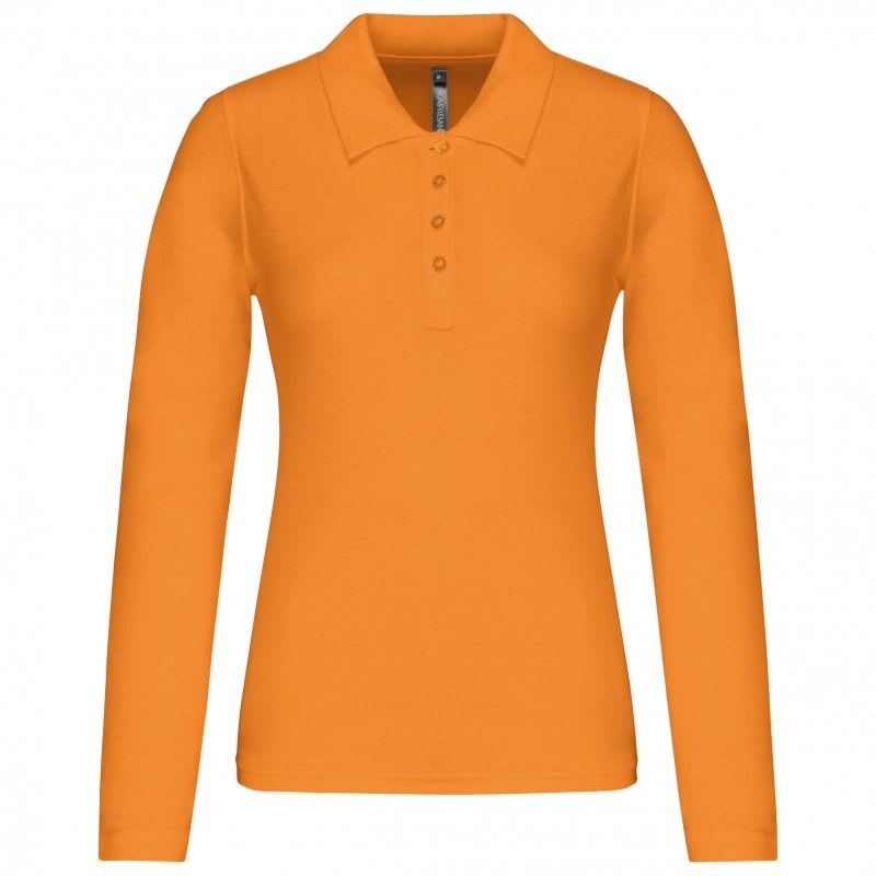 VEPRO - POLO ORANGE COUPE FEMME MANCHES LONGUES EMBALLE T XL